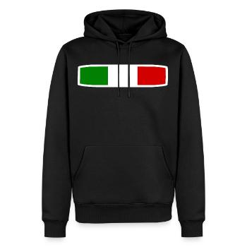 Italie - Sweat à capuche Premium bio Homme - noir - Devant - Nico (187cm)
