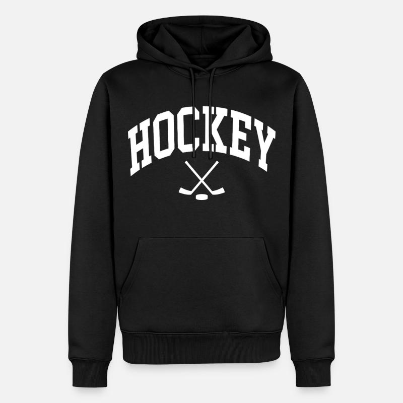 Eishockey - Männer Premium Bio Hoodie - Schwarz