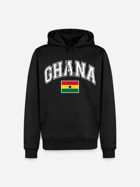 Ghana Flag - Men’s Premium Organic Hoodie - black