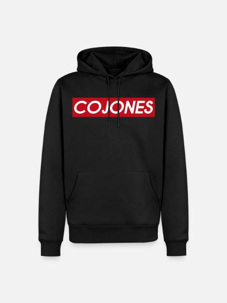 Cojones| mutiger Mutiger Mut - Männer Premium Bio Hoodie - Schwarz