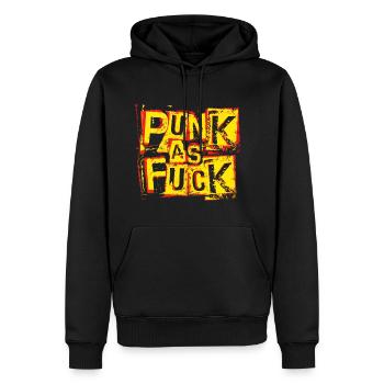 Punk wie verdammt - Männer Premium Bio Hoodie - Schwarz - Vorne - Nico (187cm)