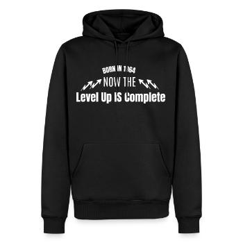 Zum. 60 Geburtstag - Männer Premium Bio Hoodie - Schwarz - Vorne - Nico (187cm)