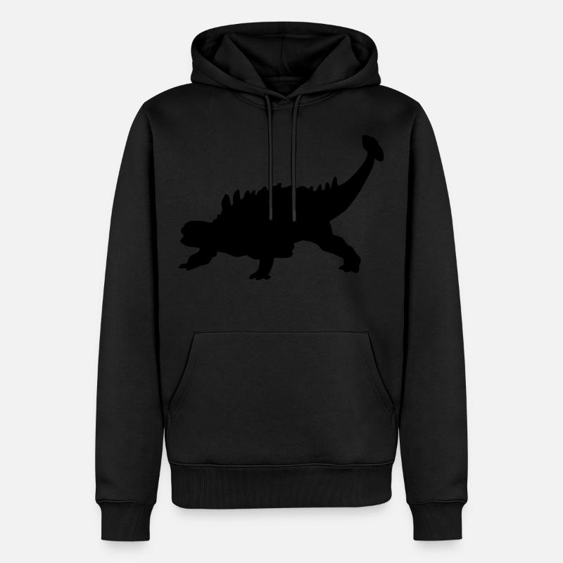 Ankylosaurus dinosaurier silhouette - Männer Premium Bio Hoodie - undefined