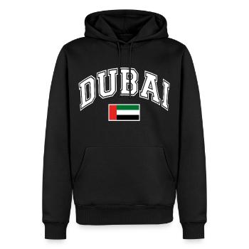 Drapeau de Dubaï - Sweat à capuche Premium bio Homme - noir - Devant - Nico (187cm)