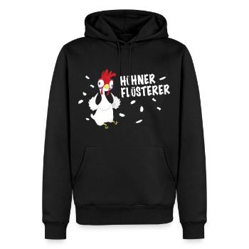 Chicken Whisperer Chicken Chickens Farmer - Men’s Premium Organic Hoodie - black - Front - Nico (187cm)