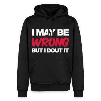 Funny - Sweat à capuche Premium bio Homme - noir - Devant - Nico (187cm)