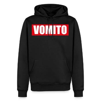 vomito vomis galette soirée alcool - Sweat à capuche Premium bio Homme - noir - Devant - Nico (187cm)