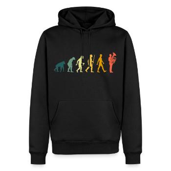 Tubaspieler Evolution Tubist Retro Musiker Tuba - Männer Premium Bio Hoodie - Schwarz - Vorne - Nico (187cm)