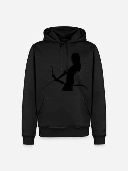 Archery arrow and bow - Men’s Premium Organic Hoodie - 