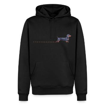 Dachshund Dog Tracks Dachshund Tracks Dachshund Tracks Dachshund - Men’s Premium Organic Hoodie - black - Front - Nico (187cm)