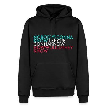 personne ne le saura... - Sweat à capuche Premium bio Homme - noir - Devant - Nico (187cm)