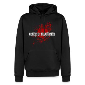 carpe noctem - Men’s Premium Organic Hoodie - black - Front - Nico (187cm)