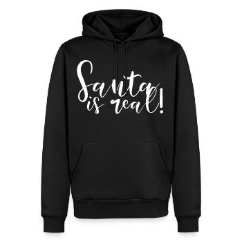 Santa Claus Nikolaus Weihnachtsmann Xmas Fun - Männer Premium Bio Hoodie - Schwarz - Vorne - Nico (187cm)