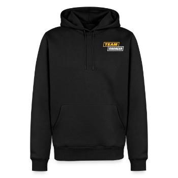 RESPONSABLE D'ÉQUIPE, CADRE - Sweat à capuche Premium bio Homme - noir - Devant - Nico (187cm)
