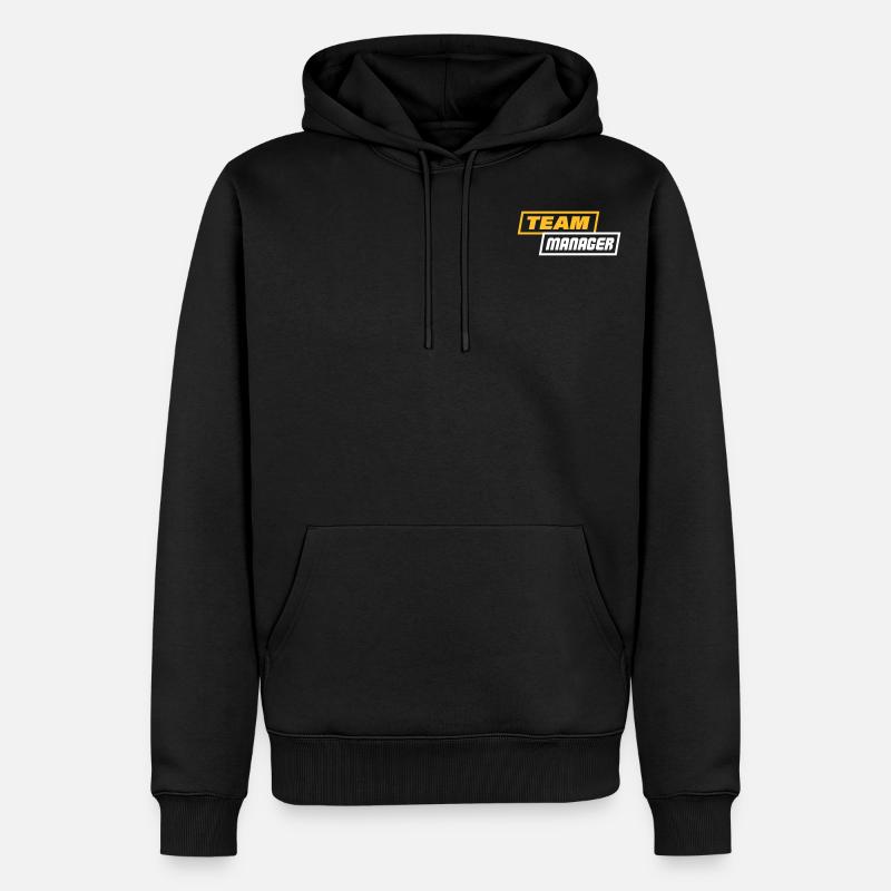 TEAM MANAGER - Männer Premium Bio Hoodie - Schwarz