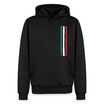 Italien - Männer Premium Bio Hoodie - Schwarz - Vorne - Nico (187cm)