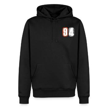 94 - Sweat à capuche Premium bio Homme - noir - Devant - Nico (187cm)