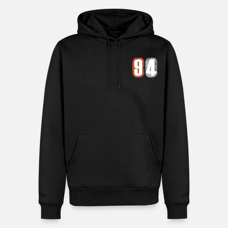 94 - Männer Premium Bio Hoodie - Schwarz