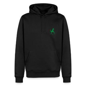 Dinosaur Workout | Keep Going - Men’s Premium Organic Hoodie - black - Front - Nico (187cm)