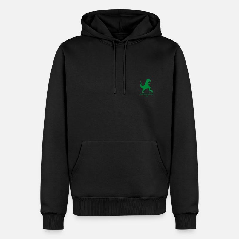 Dinosaur Workout | Continuer - Sweat à capuche Premium bio Homme - noir