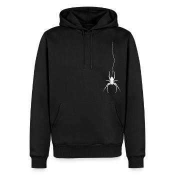 Shirt d'araignée de Halloween - Sweat à capuche Premium bio Homme - noir - Devant - Nico (187cm)