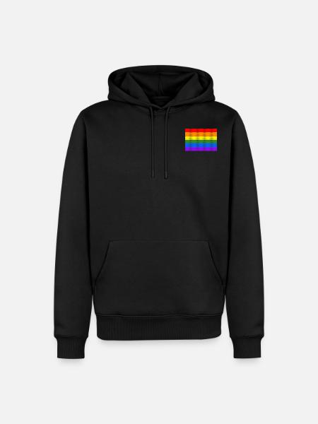 lgbt pride - Sweat à capuche Premium bio Homme - noir