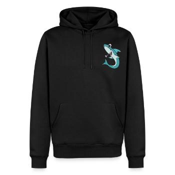 Plus qu’une bouchée au goût - Sweat à capuche Premium bio Homme - noir - Devant - Nico (187cm)