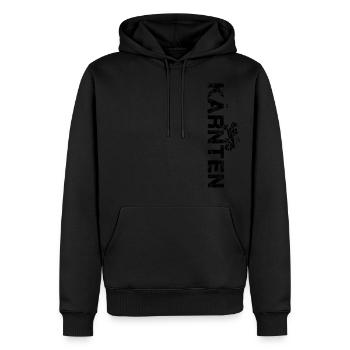 Carinthie - Sweat à capuche Premium bio Homme - noir - Devant - Nico (187cm)