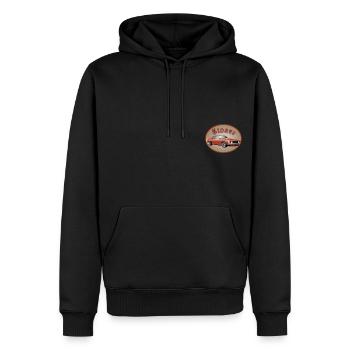 116972424 313636546 VOITURES AMÉRICAINES SINNER - Sweat à capuche Premium bio Homme - noir - Devant - Nico (187cm)