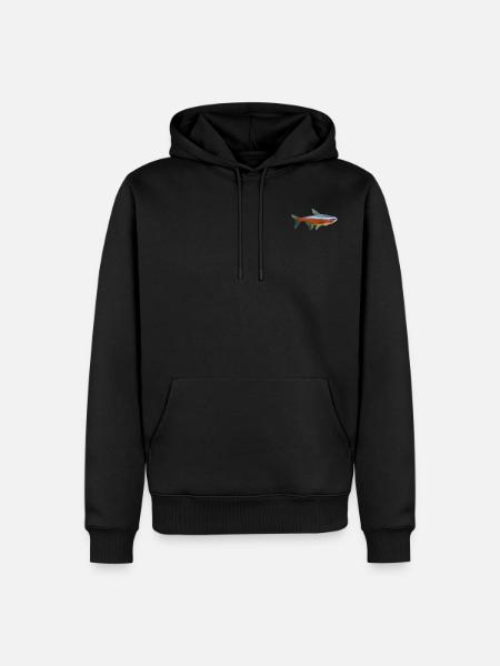 Red neon - Men’s Premium Organic Hoodie - black