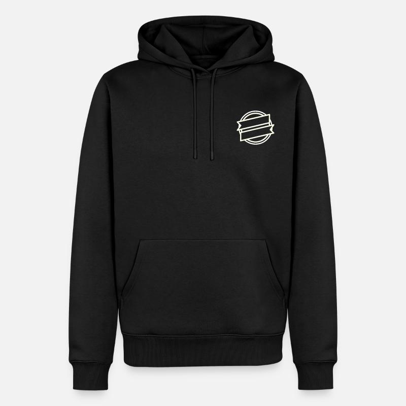 Logo - Kreis Logo - Männer Premium Bio Hoodie - Schwarz