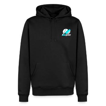 keep it simple - Männer Premium Bio Hoodie - Schwarz - Vorne - Nico (187cm)