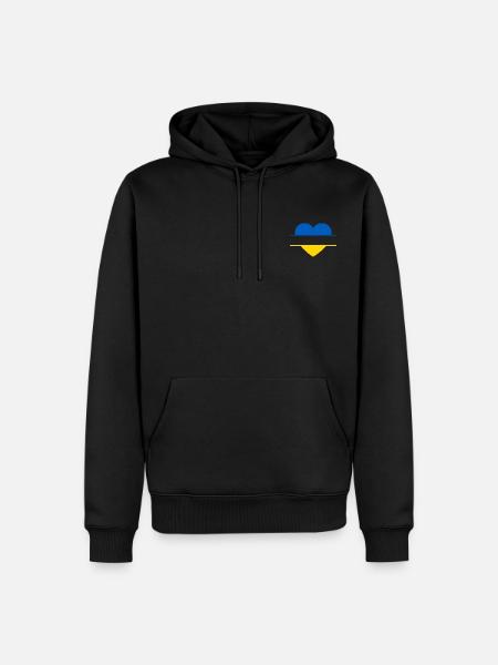 Ukraine Heart - Men’s Premium Organic Hoodie - black