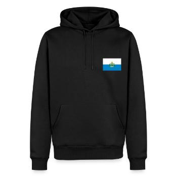 Flagge von San Marino - Männer Premium Bio Hoodie - Schwarz - Vorne - Nico (187cm)