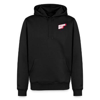#FUCKOFF - Männer Premium Bio Hoodie - Schwarz - Vorne - Nico (187cm)