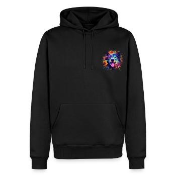 Multicolor dog - Men’s Premium Organic Hoodie - black - Front - Nico (187cm)
