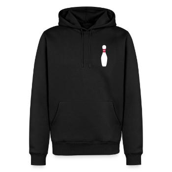 Bowling - Männer Premium Bio Hoodie - Schwarz - Vorne - Nico (187cm)