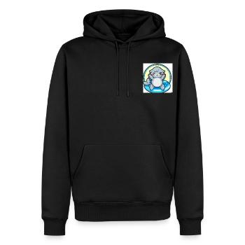 Cute Seal - Männer Premium Bio Hoodie - Schwarz - Vorne - Nico (187cm)
