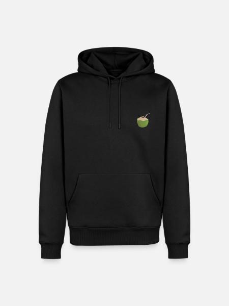 Drink Coconut - Green - Men’s Premium Organic Hoodie - black