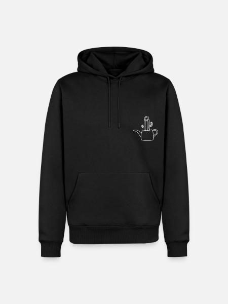 minimalist houseplant - Men’s Premium Organic Hoodie - black