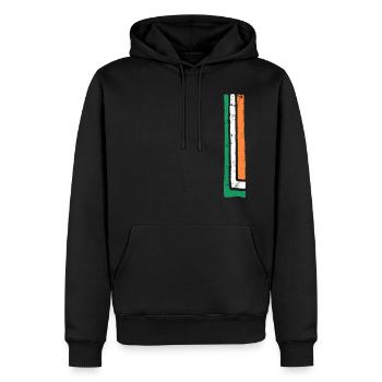 Irlande - Sweat à capuche Premium bio Homme - noir - Devant - Nico (187cm)