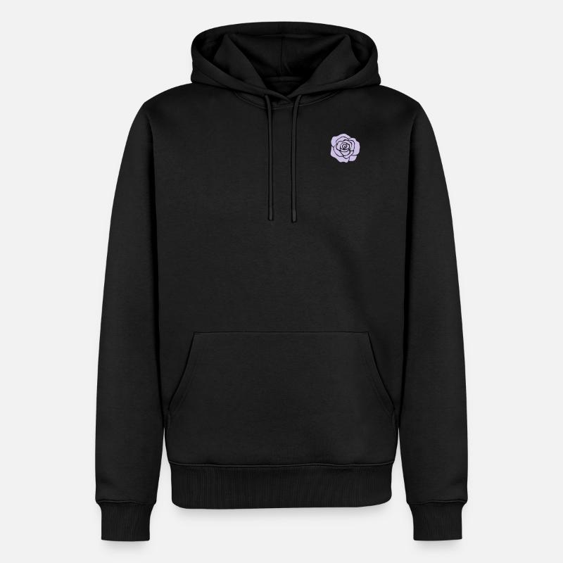 pink - Männer Premium Bio Hoodie - Schwarz
