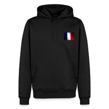 French flag - Men’s Premium Organic Hoodie - black - Front - Nico (187cm)