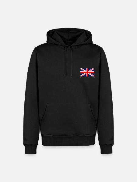 Drapeau du Royaume-Uni - Sweat à capuche Premium bio Homme - noir