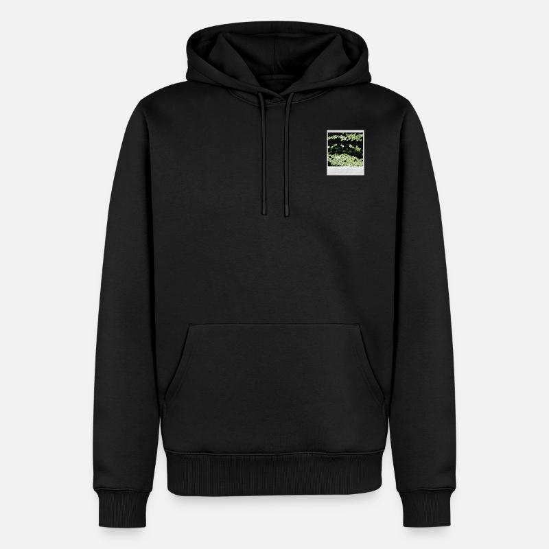 Image instantanée paillette - Sweat à capuche Premium bio Homme - noir