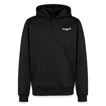 Wimpel Girlande _outline_white_pastel - Männer Premium Bio Hoodie - Schwarz - Vorne - Nico (187cm)