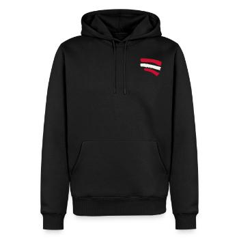 Drapeau autrichien - Drapeau Autriche - Sweat à capuche Premium bio Homme - noir - Devant - Nico (187cm)