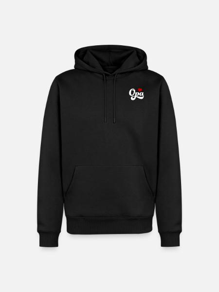 Opa - Männer Premium Bio Hoodie - Schwarz