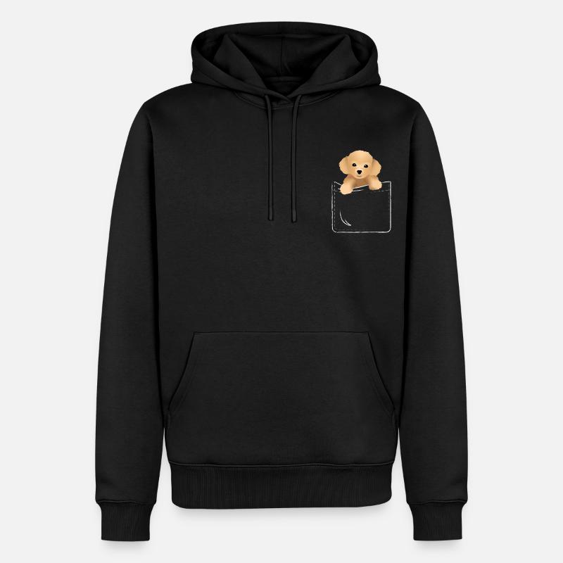 Caniche dans une poche - Sweat à capuche Premium bio Homme - noir