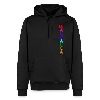 Wallhalla -néon- - Sweat à capuche Premium bio Homme - noir - Devant - Nico (187cm)